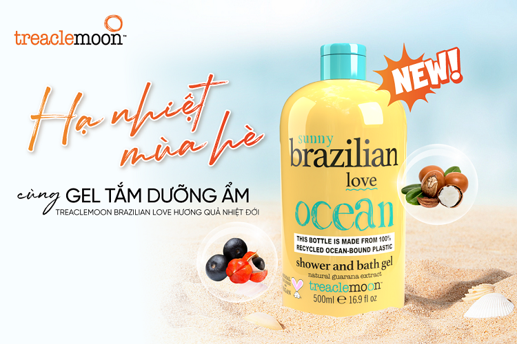 Hạ nhiệt mùa hè cùng Gel tắm dưỡng ẩm Treaclemoon Brazilian Love hương quả nhiệt đới 500ML [MỚI]