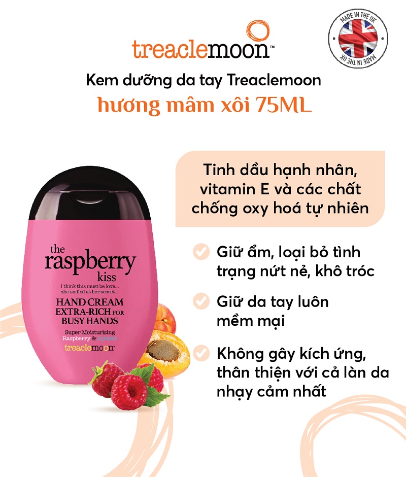 Kem dưỡng da tay Treaclemoon hương mâm xôi 75ML 1